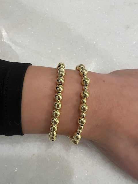 Two large beaded bracelet set