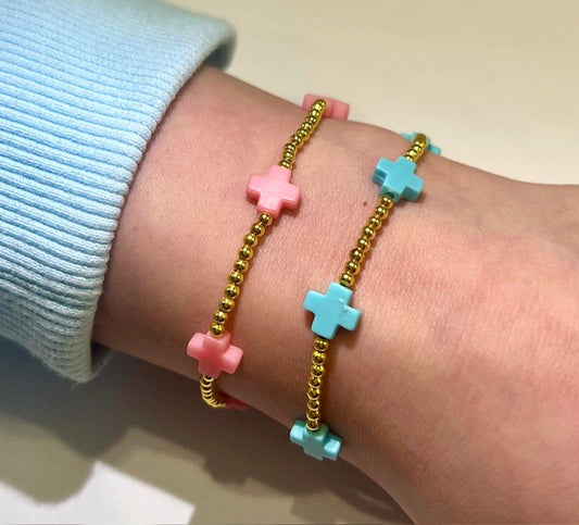 Set of cross bracelets